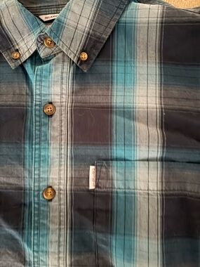 Men's Teal and Black Plaid Shirt Carhartt